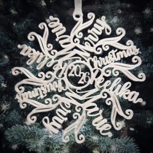 Personalised 2026 Snowflake Ornament