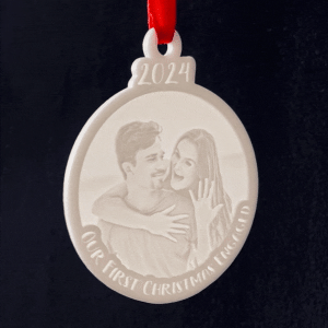Wedding / Engagement Personalised 3D Photo Christmas Ornament