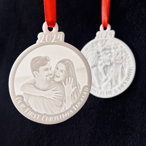 Wedding / Engagement Personalised 3D Photo Christmas Ornament
