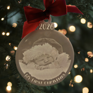 2026 Personalised 3D Photo Christmas Bauble