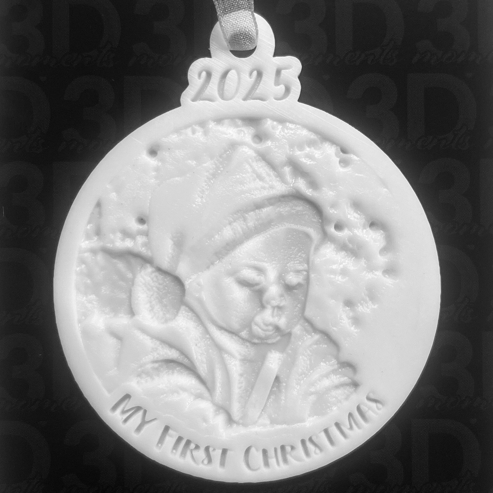 'My First Christmas' 2025 Magic 3D Photo Ornament - Image 3